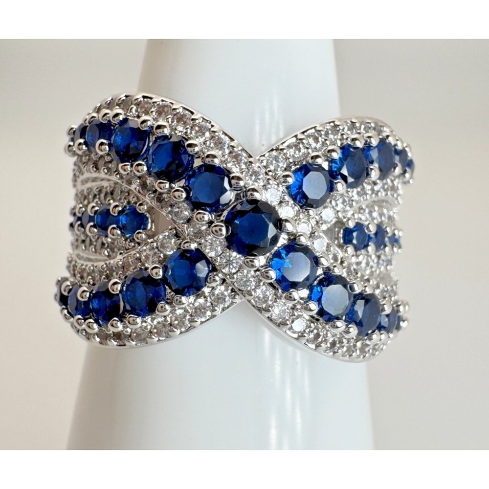 Size 8 Bomb Party Sept Ring - RG32331 One More Spell - Sapphire on Rhodium